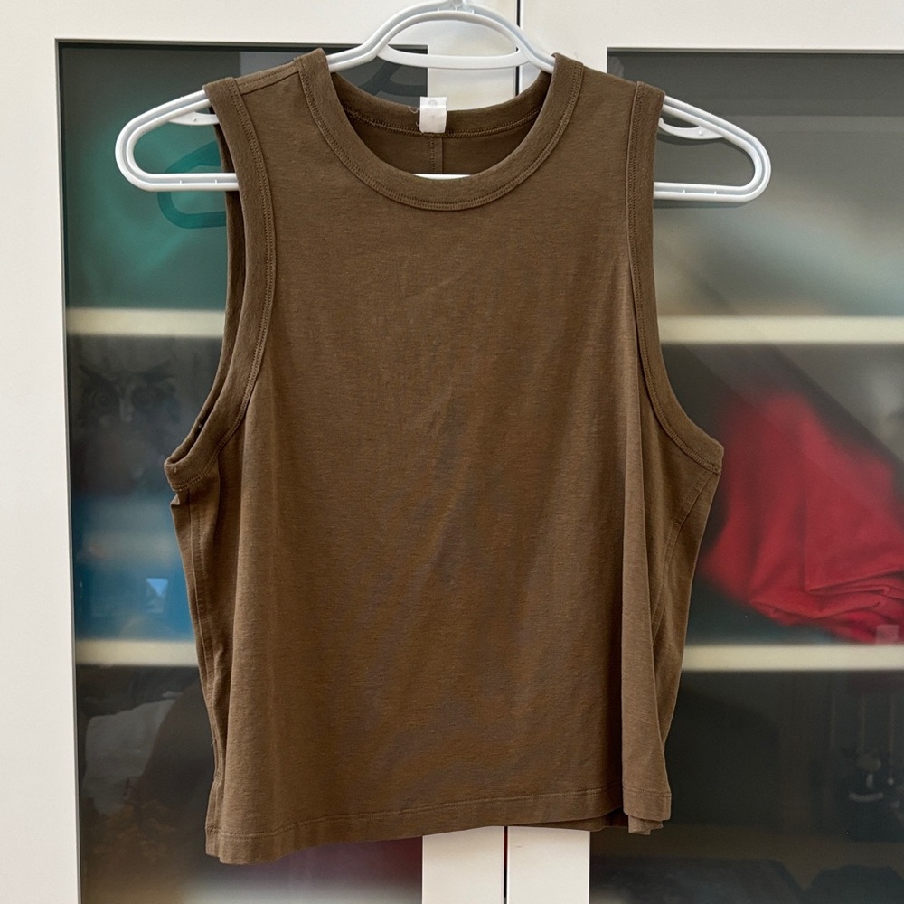 Lululemon Classic Fit Cotton Blend Tank Artifact SZ 4 LIKE NEW ❤️